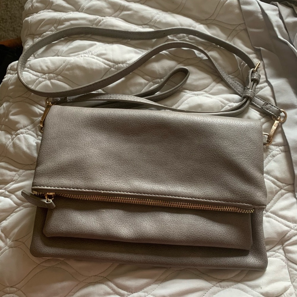 Grey crossbody purse